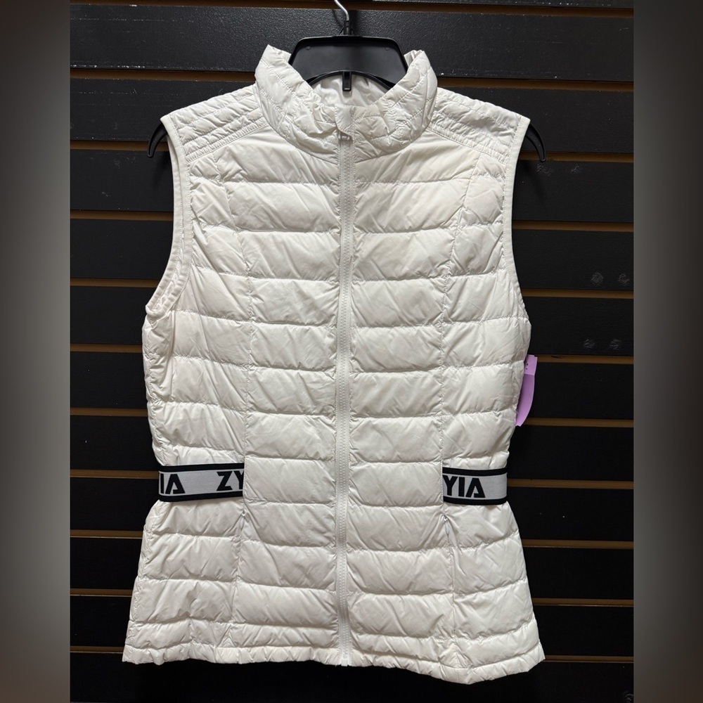 ZYIA White Alpine Lightweight Puffer Vest Zip Front Women’s L
